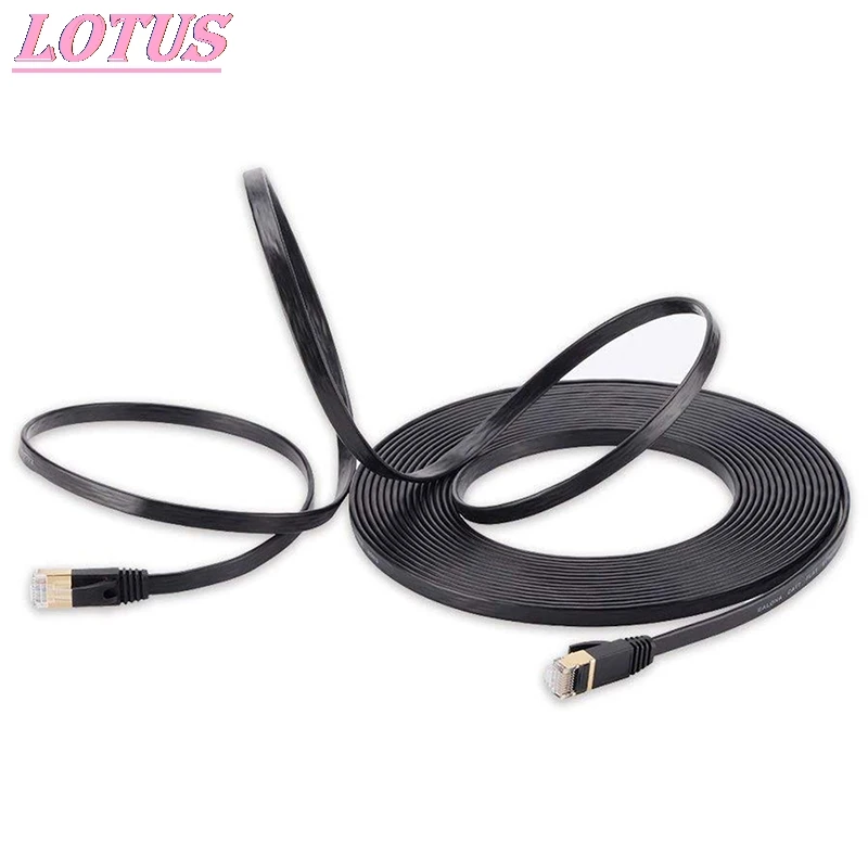 

CAT7 Flat Ethernet Cable RJ45 Lan Cable Networking Ethernet Patch Cord for Computer Router Laptop 0.3m/0.5m/1m/2m/3m/5m