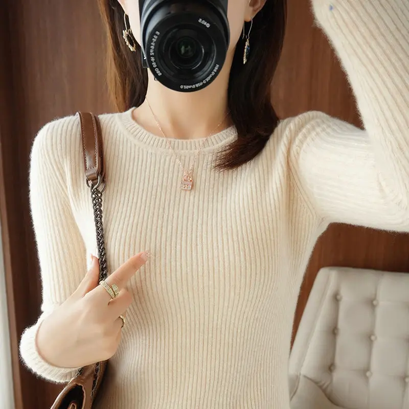 Зимняя одежда вязаные женские свитера пуловеры базовый женский джемпер на весну