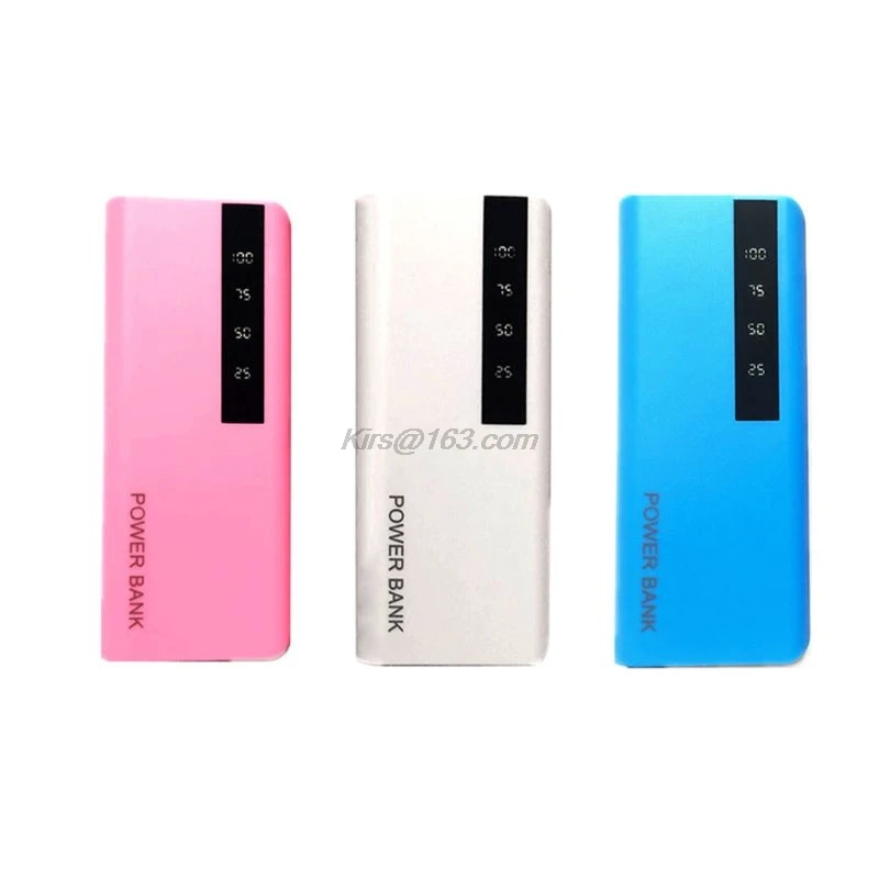 5x18650 Power Bank Box Dual USB Мобильный телефон зарядное устройство DIY Корпус чехол
