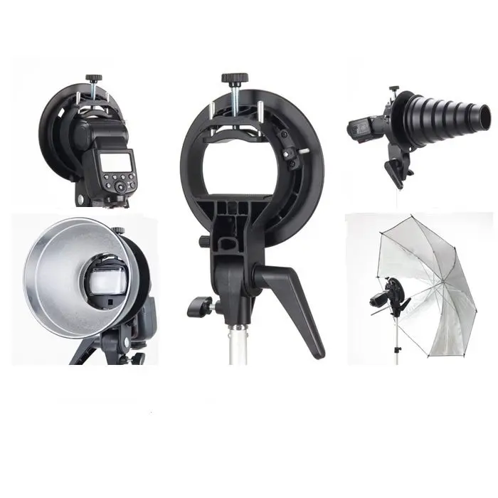 Godox s-образный Кронштейн для вспышки Bowens S держатель Универсальный тип для вспышки Speedlite Snoot софтбокс красота блюдо сотовая зонтик