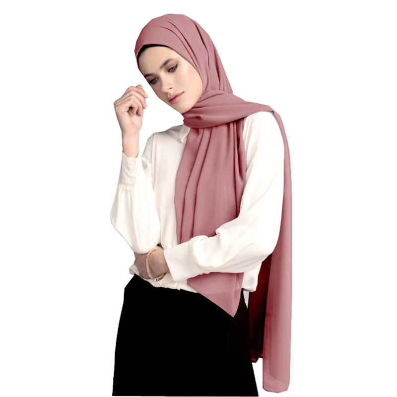 

Bubble Chiffon Hijab Scarf Women Luxuey Big Size Plain Solid Color Shawls Scarves for Ladies 2020 Muslim Hijabs Bandana 180*80cm