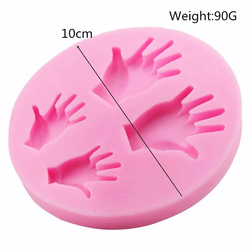 Новая силиконовая форма с четырьмя ладонями для помадки|Формы тортов| |