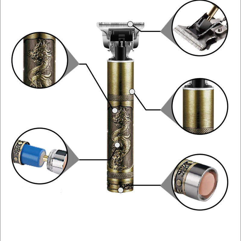 Машинка для стрижки волос Скелет тяжелый Риттер беспроводной триммер мужчин 0 мм