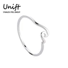 Кольцо Unift из нержавеющей стали в форме линии для мужчин и женщин, Простые Модные украшения в стиле морского пляжа