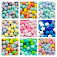 cute idea 9mm baby silicone round beads 10pcs kids teething chew beads diy baby goods infant nursing pacifier chains toys gifts