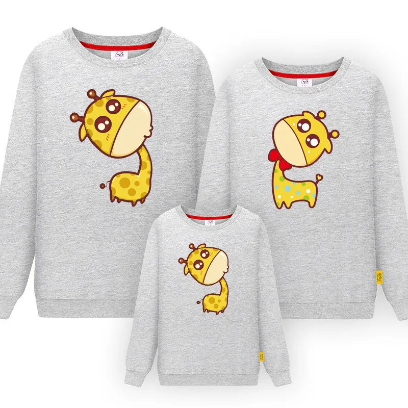 2019 Новый Семья подходящая друг к другу одежда с длинным рукавом рисунками из