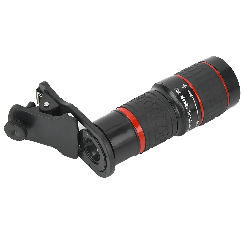 

New 20X Long Focus Zoom Telephoto Lens With Clip For Smart Phone Tablet PC Telephoto Phone Lens Plastic+Metal