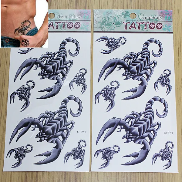2 Sheet Waterproof Temporary Tattoos Sticker Water transfer paper Removable Body art | Красота и здоровье