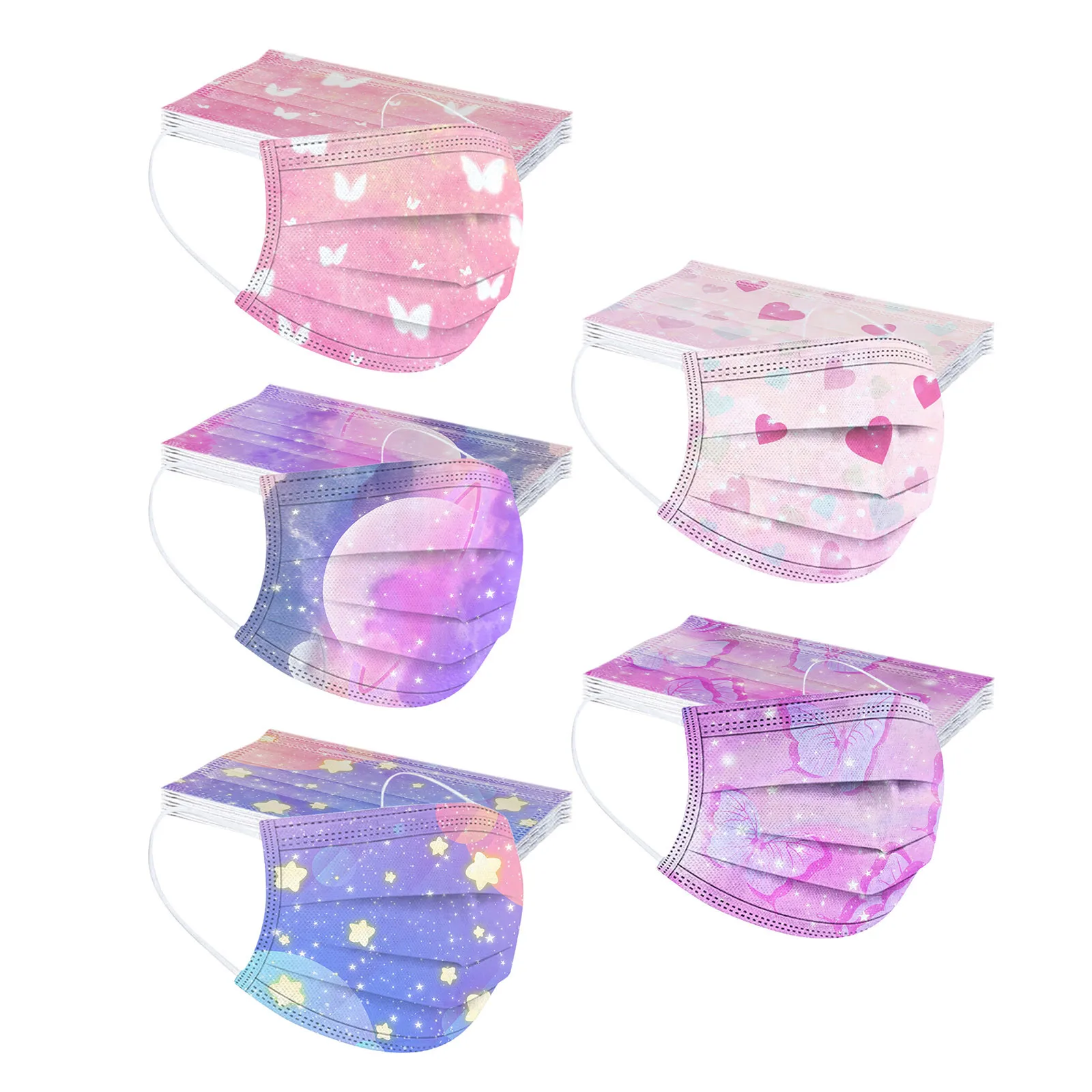 50 шт. детские одноразовые маски для лица|Аксессуары костюмов девочек| |