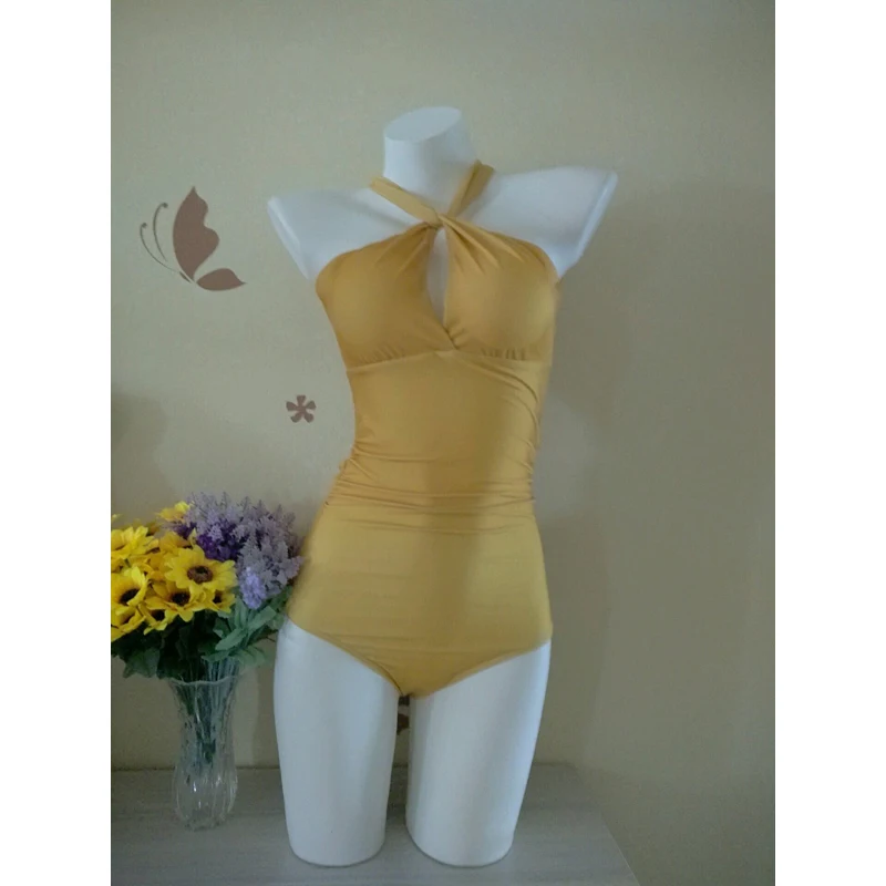 Женский купальник купальники Одна деталь боди Trikinis Цельный 2020 Корея Новый шею