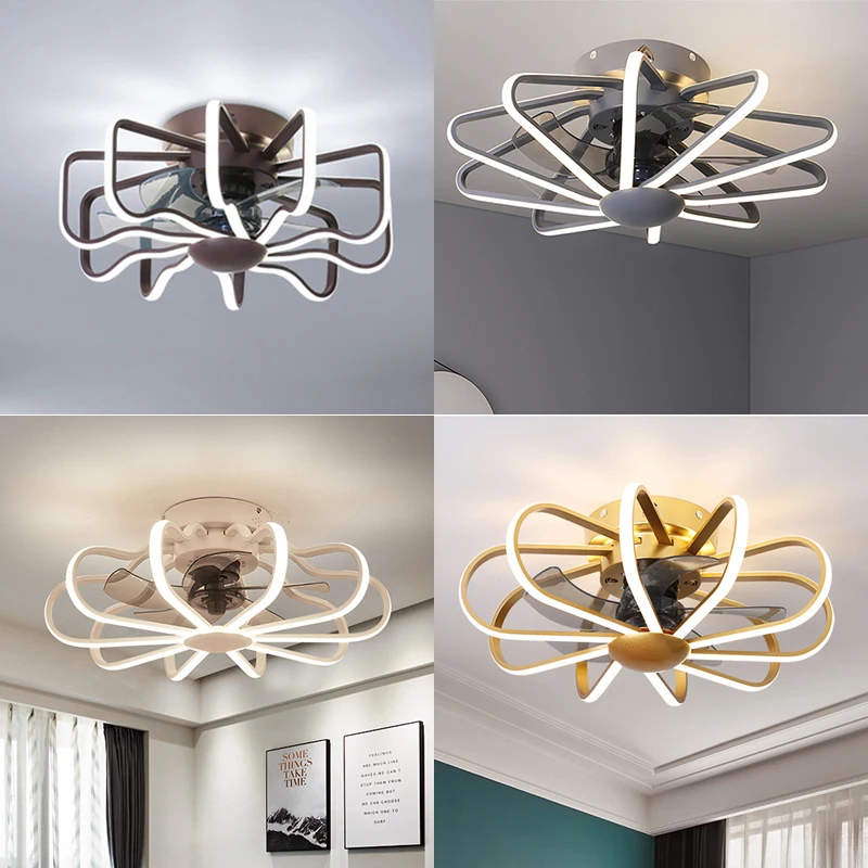 

Modern Fashion Ceiling Fan 220 Volt Ventilation Electric with Light Remote Control Dinning Living Bedroom Fixtures Lamp for Home