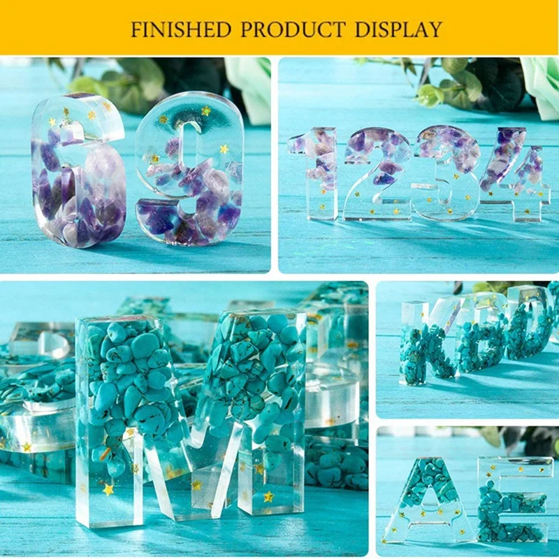 Смолы силиконовые формы SURBEAV Алфавит литья и инструменты набор букв цифр для