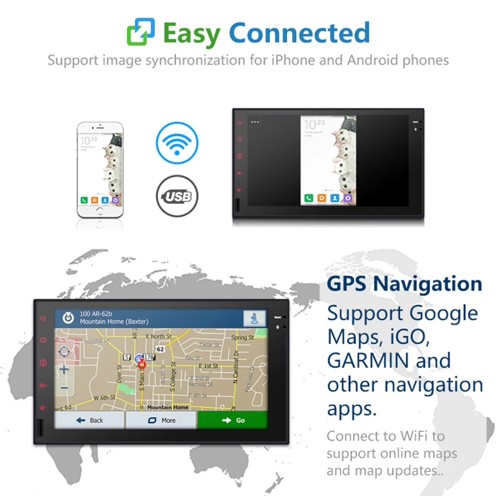 2DIN четырехъядерный Android 8 1 автомобильный DVD-плеер для Ford Focus CMAX S-MAX FIESTA GALAXY FUSION TRANSIT