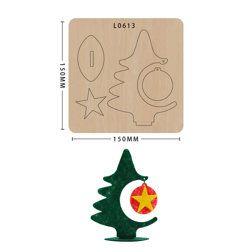 Форма для вырезания рождественской елки smvoon деревянные штампы скрапбукинга