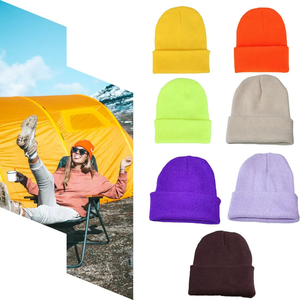 Зимние шапки однотонные для женщин | Аксессуары одежды