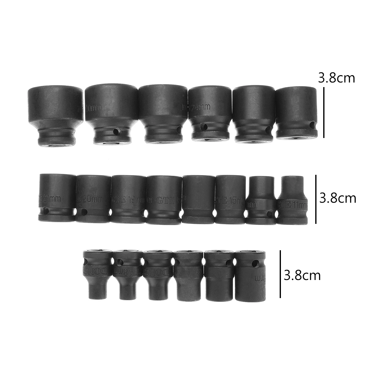 

20 Pcs 1/2 inch 8-32mm Impact Socket Set Universals Socket Metric Drive Deep Socket Set Wrench for Air Pneumatic Repair Tools
