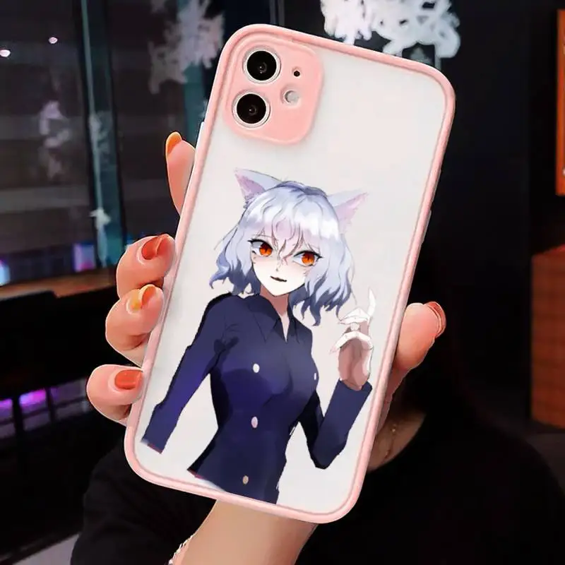

Neferpitou HUNTERHUNTER anime Phone Case matte transparent For iphone 7 8 11 12 plus mini x xs xr pro max cover
