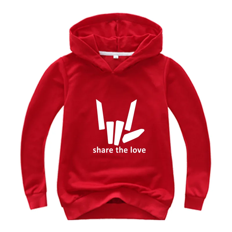 DLF/толстовки с капюшоном и надписью Share The Love для детей от 2 до 16 лет Детская