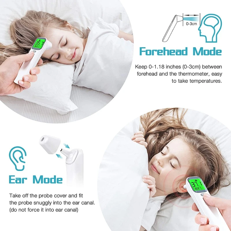

Forehead Infrared Thermometer LCD Display Digital Measurement with Fever Alarm