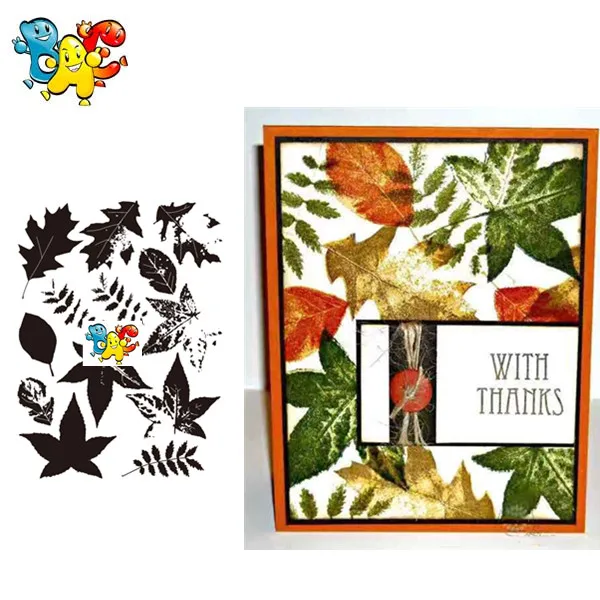 Прозрачные прозрачные штампы с листьями для скрапбукинга сделай