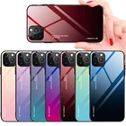 Градиентный защитный чехол из закаленного стекла для iPhone 12 11 Pro Max