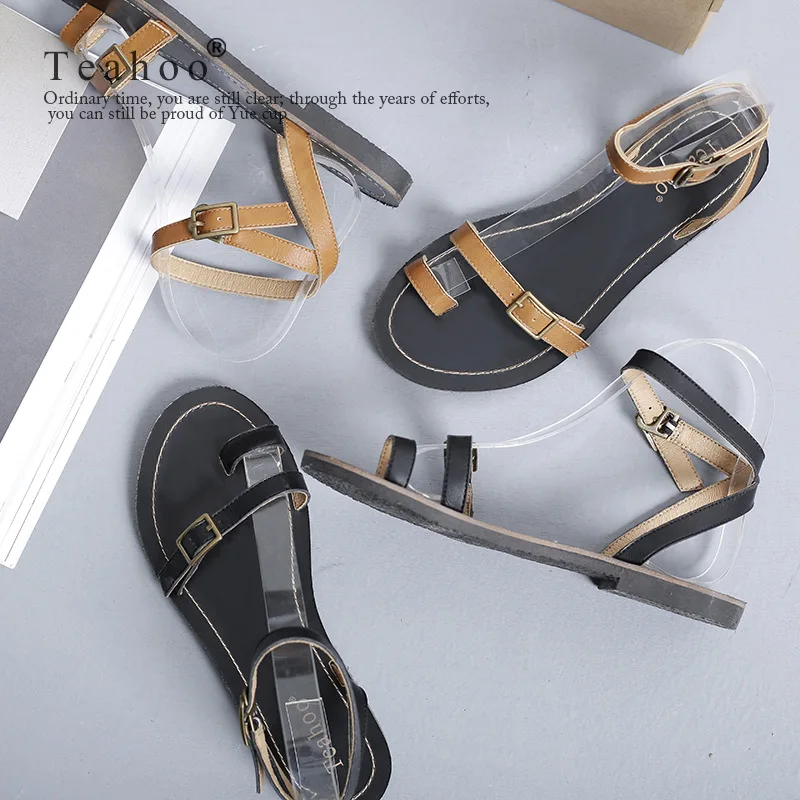 Student Clip toe rome narrow band sandals women beach shoes solid slingback flat gladiator femmes sandalias 2020 | Обувь