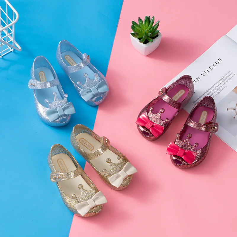 Мини-сандалии-желе DD для девочек новинка 2022 летние мягкие сандалии-желе с короной