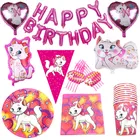 Бумажная соломенная скатерть с изображением кота Мари, праздничные принадлежности для воздушвечерние шаров, Детские аксессуары для дня рождения, вечеринки, свадьбы