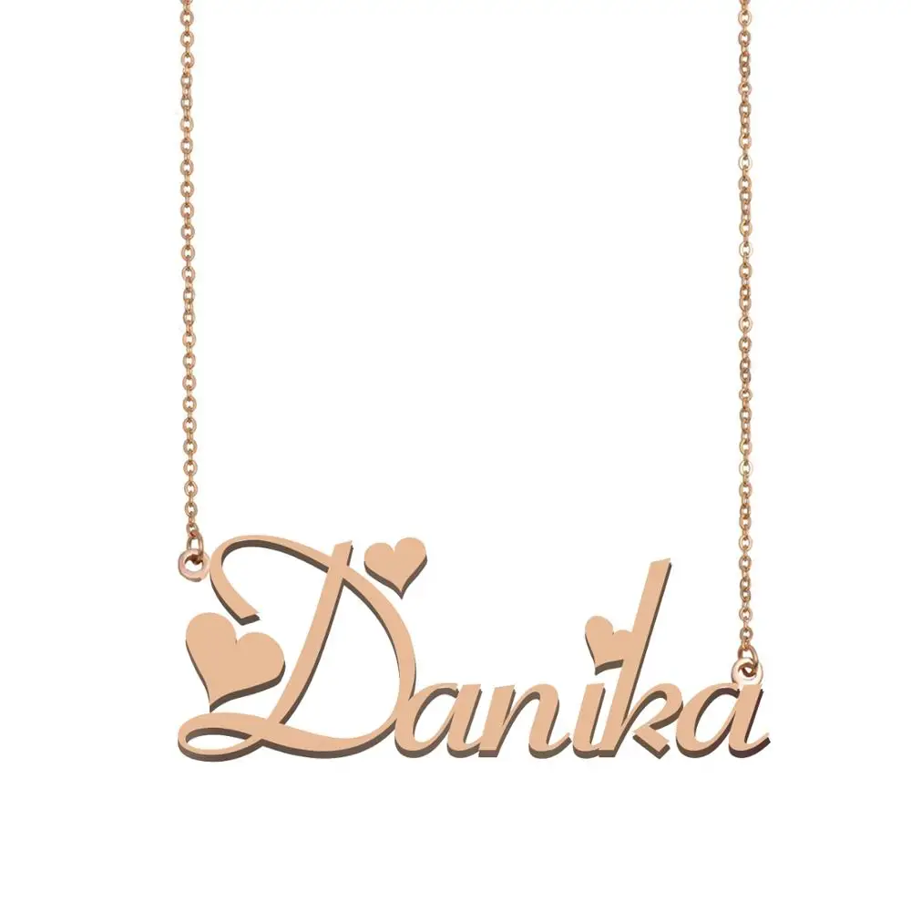 

Danika NAME Necklace, Custom Name Necklace for Women Girls Best Friends Birthday Wedding Christmas Mother Days Gift