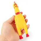 Игрушка-курица из жёлтого каучука, кричащая курица, новинка, прочная резиновая курица, идеальный подарок для детей и собак