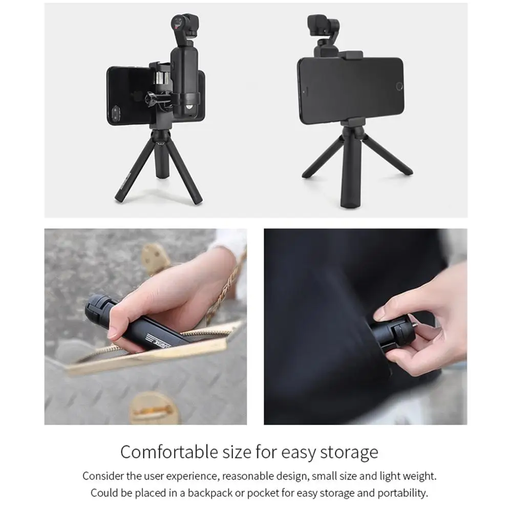 startrc feiyu pocket tripod kit with aluminum phone holder clip expansion accessories for feiyu pocket handheld gimbal camera free global shipping