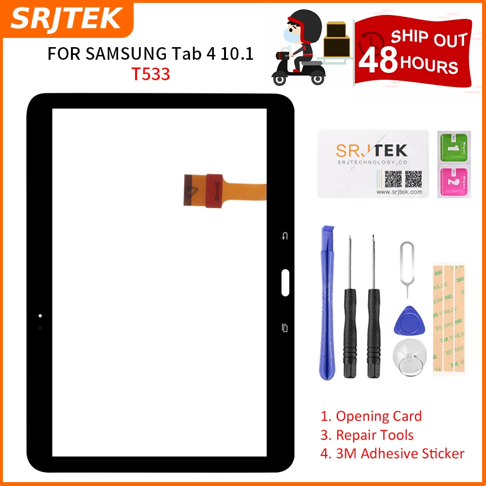 

Srjtek For Samsung Galaxy Tab 4 10.1 2015 T533 SM-T533 Touch panel touch screen Digitizer Glass Panels Tablet Replacement Parts
