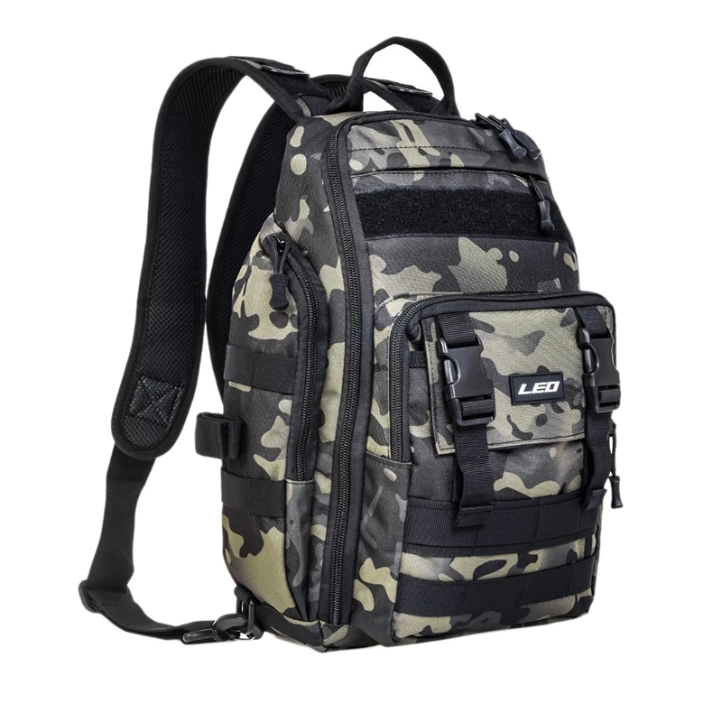 

LEO Fishing Storage Bag Large Capacity Bag Multifunction Double Shoulder Single Shoulder Dual-Use Backpack