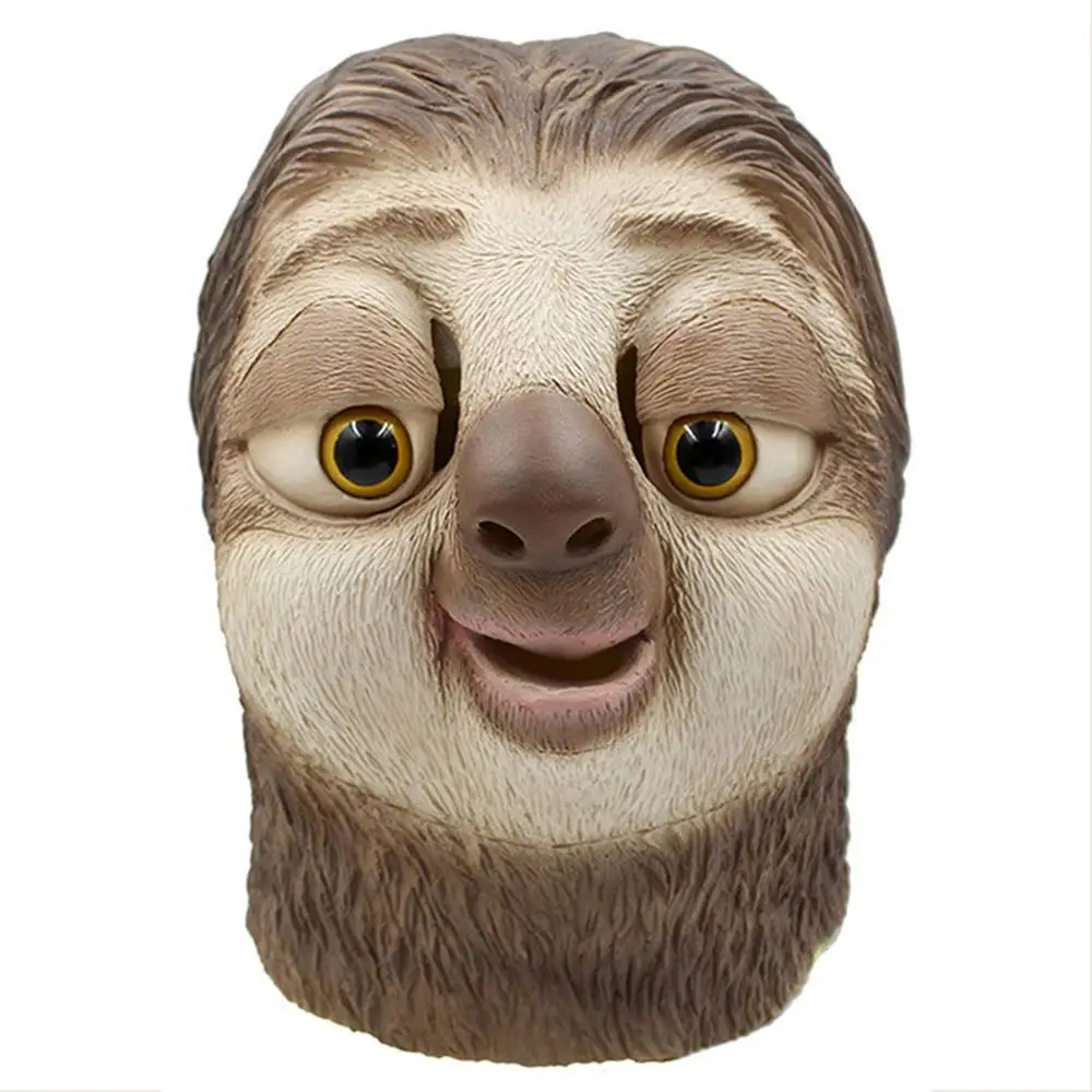 Маска Ленивца Ник Уайлд латексная на всю голову маска животного для Хэллоуина