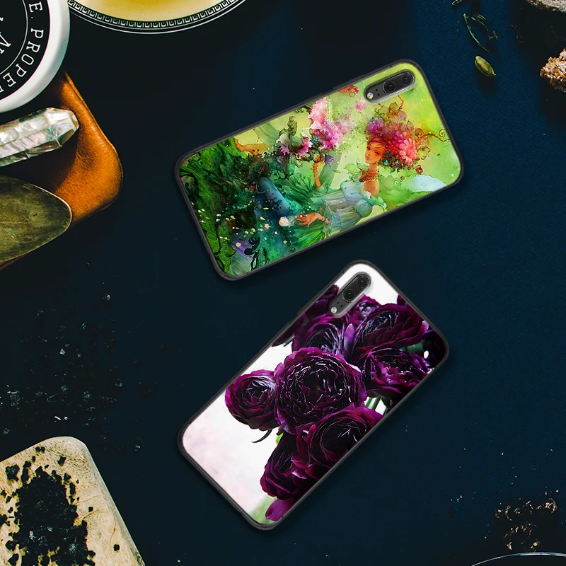 Сексуальные кружева Мандала Цветочные Мягкие силиконовые для huawei P30 Lite Pro P Smart 2016