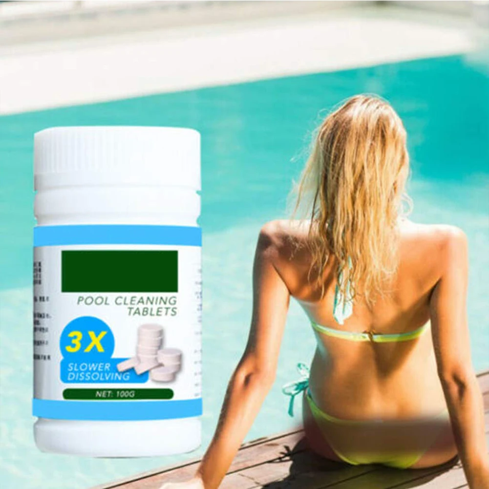 100g Pool Cleaning Tablet Water Multifunctional Effervescent Spray Cleaner Home Swimming Detergent | Дом и сад