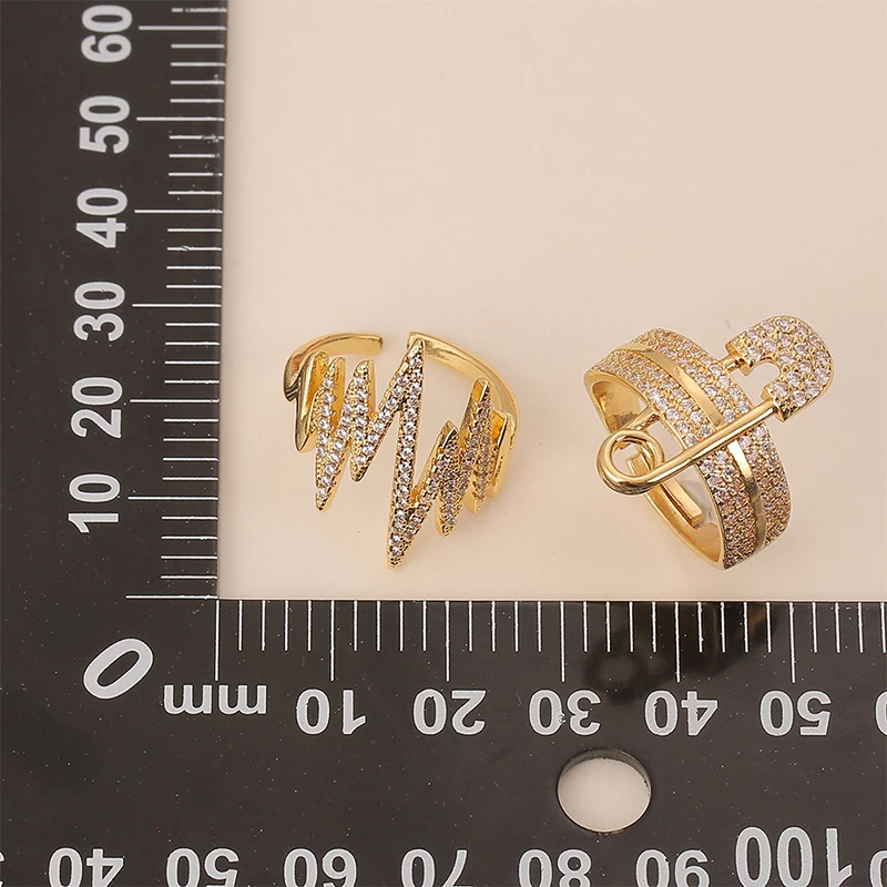 Женское Открытое кольцо в стиле панк золотистого цвета - купить по выгодной цене |