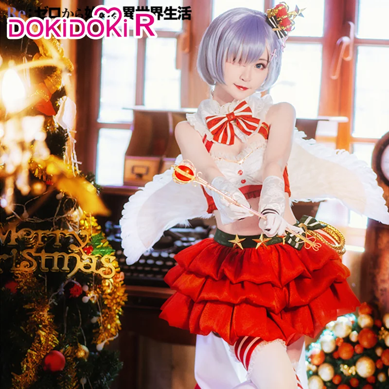 DokiDoki-R аниме Re Zero Косплей Rem женский милый Рождественский Костюм Аниме |
