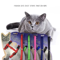 nylon pet lead leash harness kitten belt strap safety rope adjustable dog collar