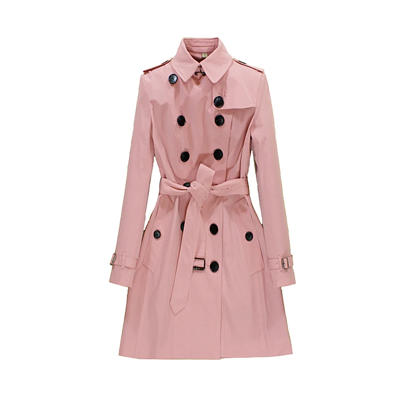 Длинное пальто в европейском и американском британском стиле тонкий Тренч |