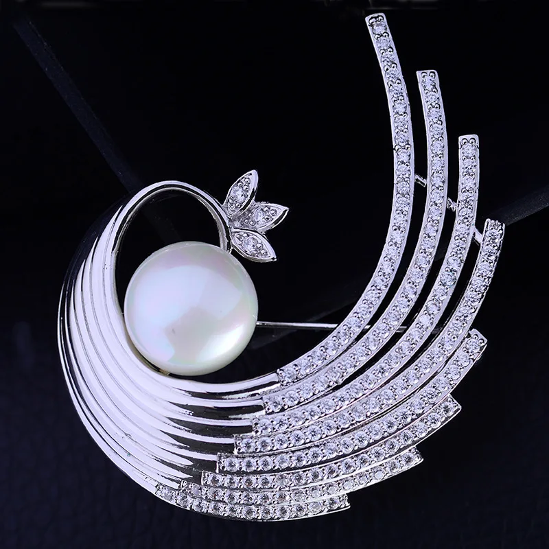 Элегантный горный хрусталь Феникс сари Броши для женщин эмалированные булавки