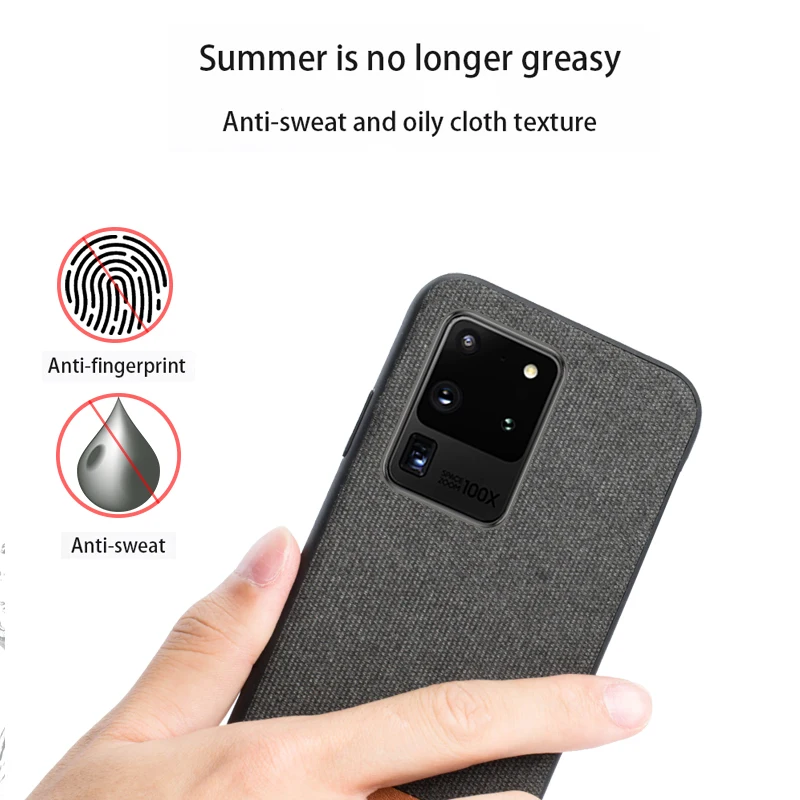 Магнитный чехол из холста и кожи для Samsung Galaxy S20 Ultra FE S8 S9 S10 Plus Note 20 10 8 A50 A51 A71 A40 A41 A30
