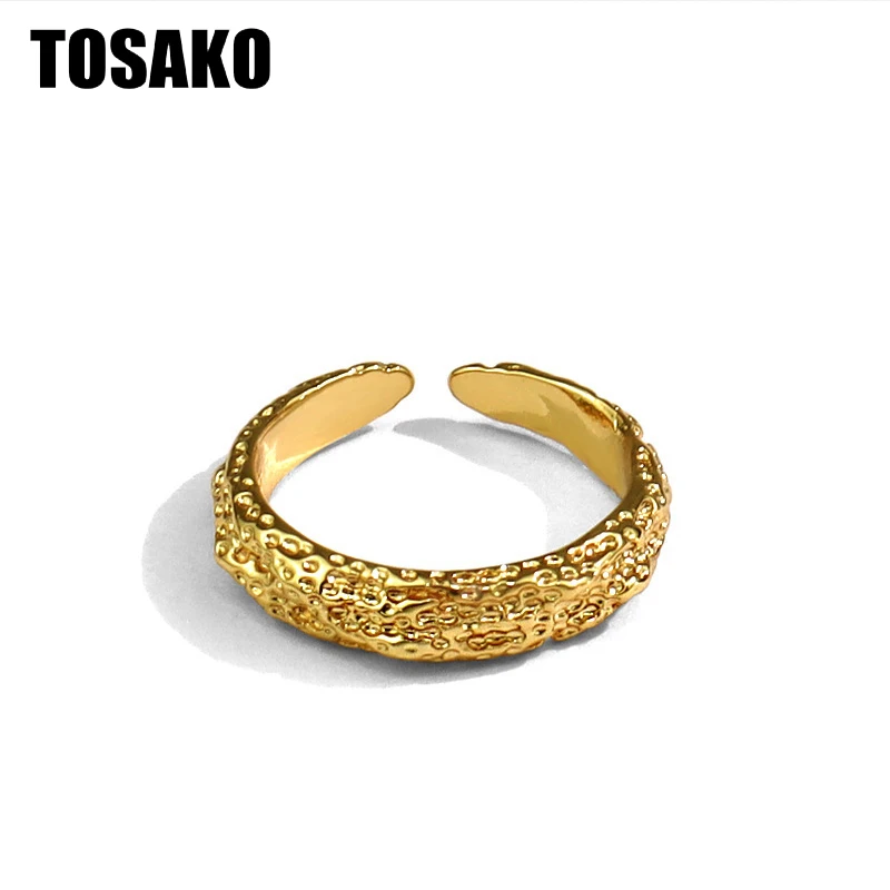 

TOSAKO Rings Gold Color Hollow Opening Adjustable Women Fashion Jewelry