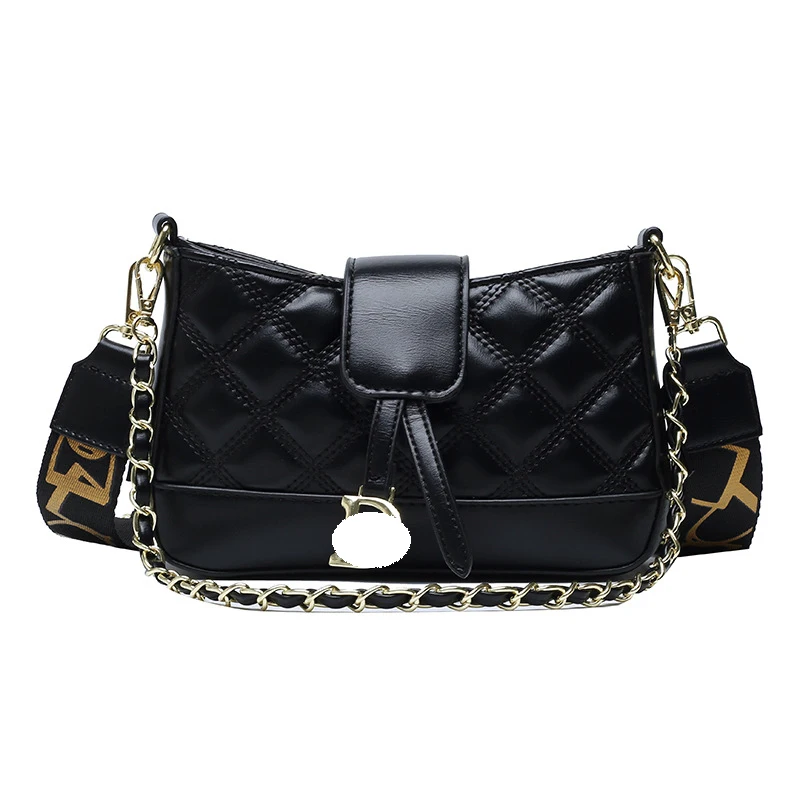 

High-End Brand Women's Shoulder Bag 2021 Thick Chain Quilted Shoulder Purse And Handbag Women Clutch Bag Lady Handbag