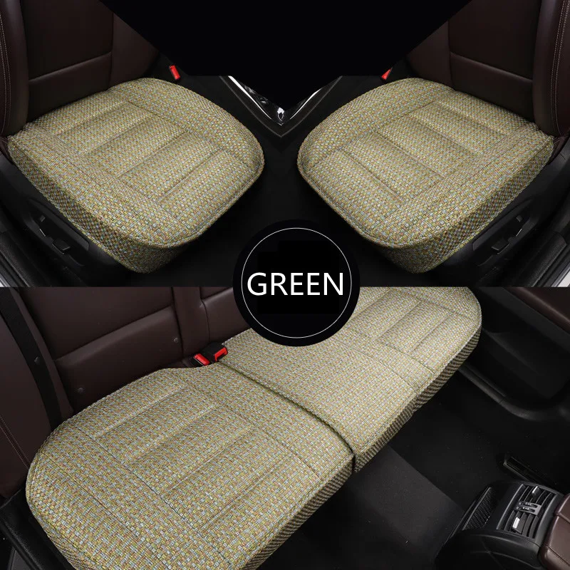 

Car Seat Cover,Flax Cushion Seasons Universal Breathable For Most Four-Door Sedan&SUV Ultra-Luxury Car Seat Protection