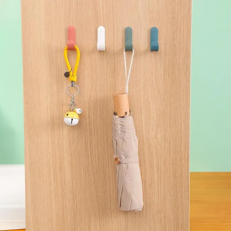 4 6 шт./компл. скандинавские самоклеящиеся пластиковые одиночные крючки настенные