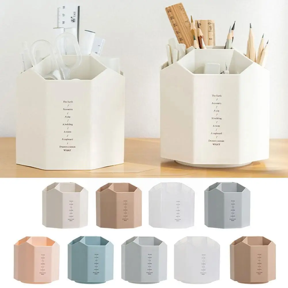 

Rotating Pen Holder Student Desktop Multifunctional Box Office Storage Capacity Large Classification Storage Bucke Y1k2