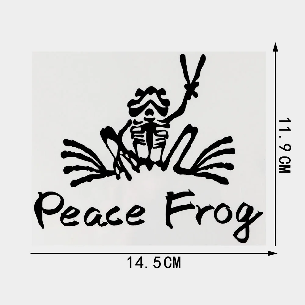 YJZT 14 5 см × 11 9 Peace Frog оригинальность виниловая животного наклейки на автомобиль