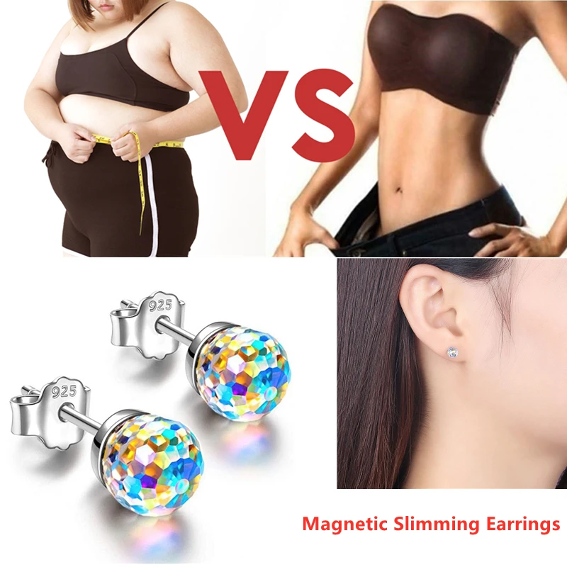 Магнитные серьги для похудения 1 пара красочные гвоздики релаксации тела массажа