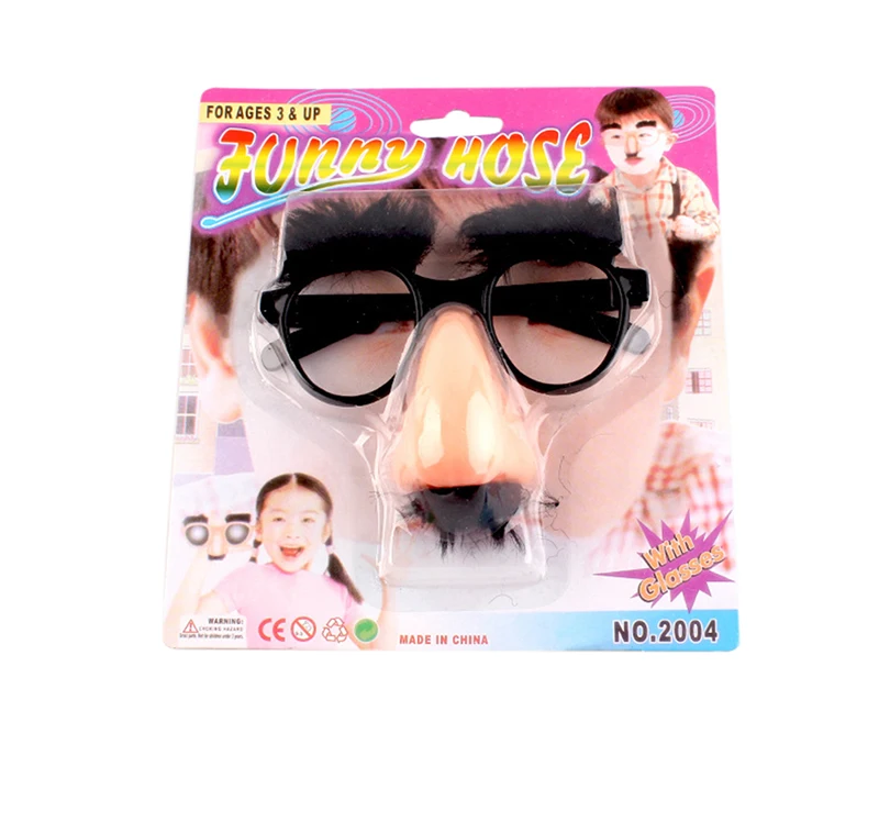 Украшение для Хэллоуина большой нос принадлежности дурака очки бровей Полный